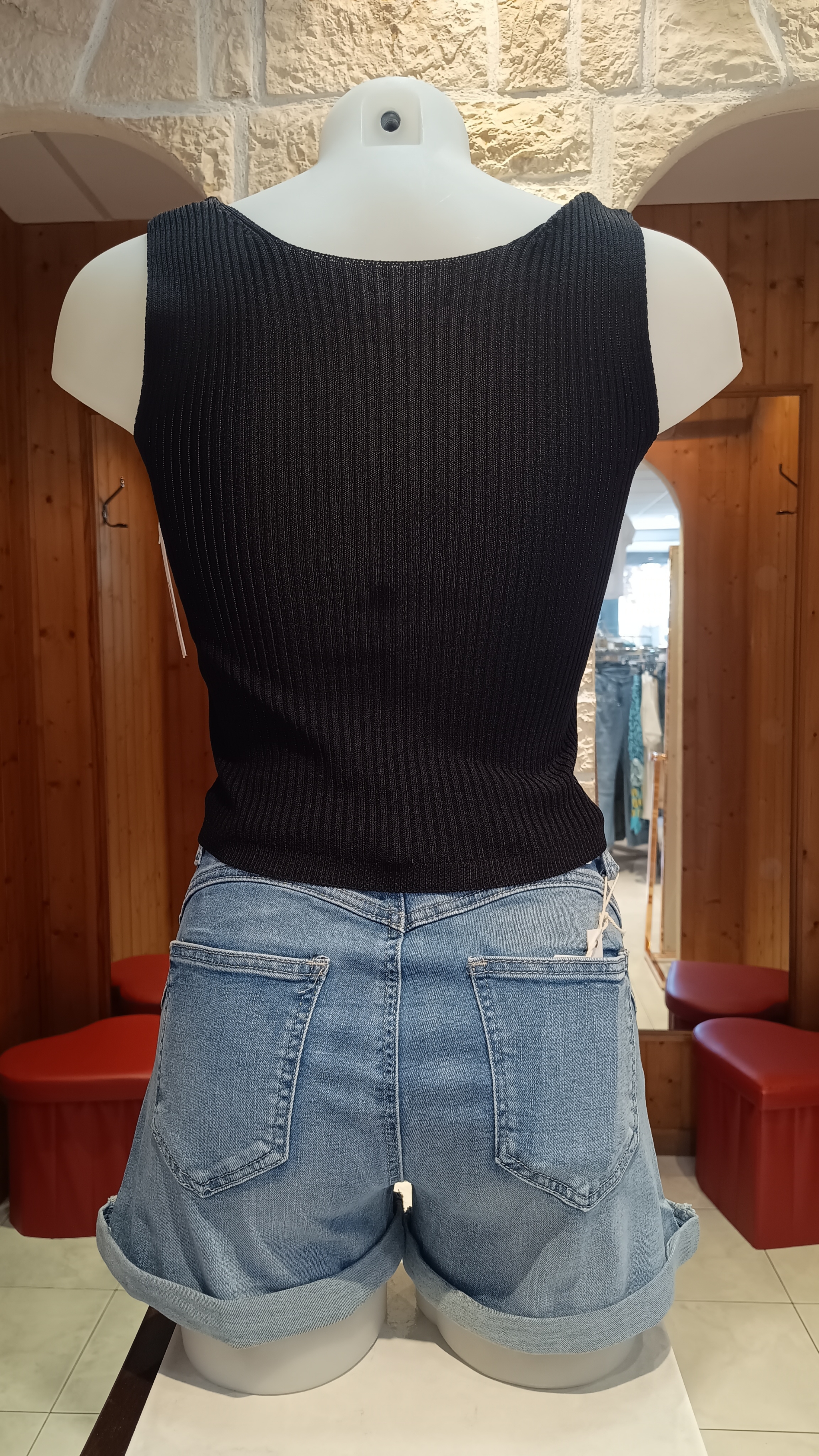 Crop top noir