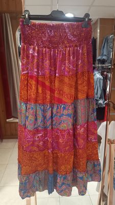 Jupe Gipsy orange multicolore 
