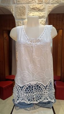 Débardeur dentelle blanc 