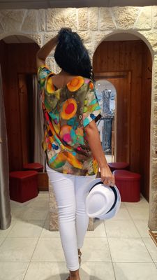 Blouse Rainbow kaki