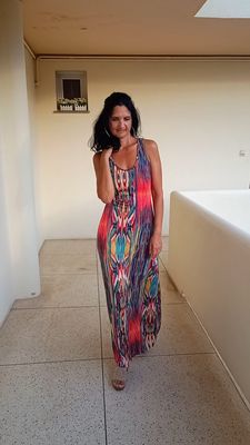 Robe longue Flamme rose