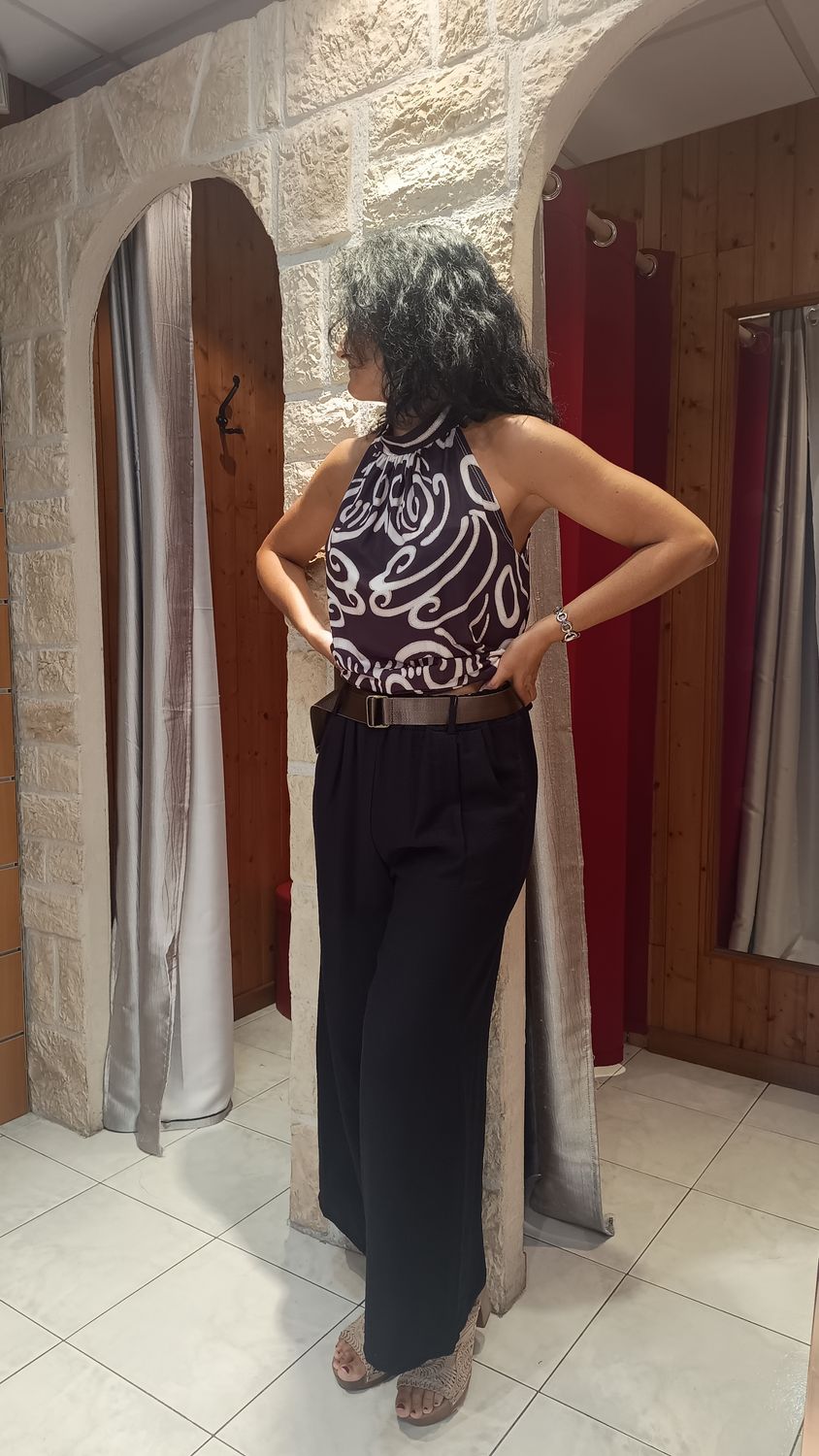 Pantalon fluide noir 