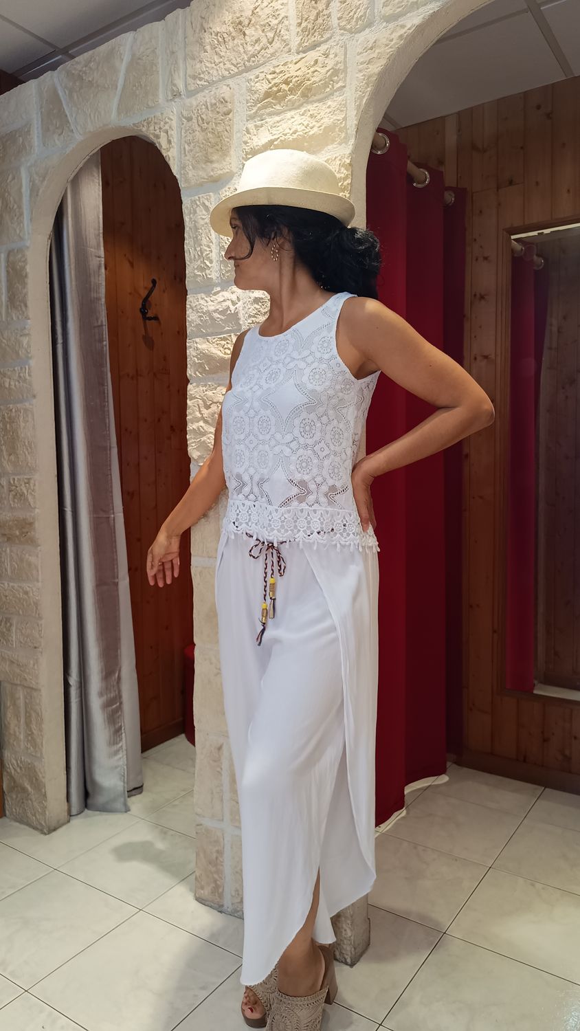 Pantalon sarouel blanc 