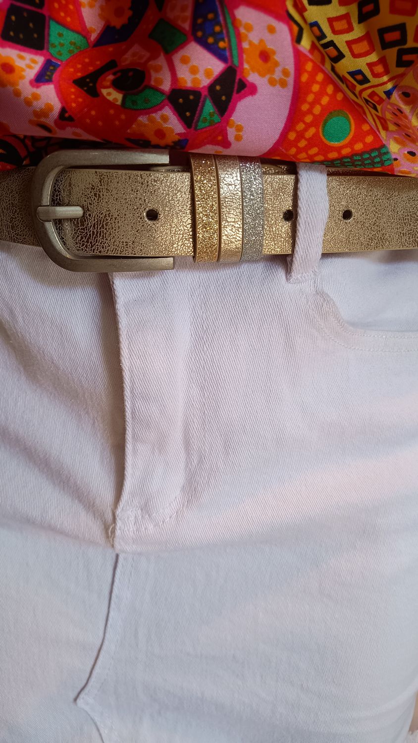 Ceinture irisée dorée