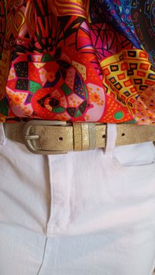 Ceinture irisée dorée