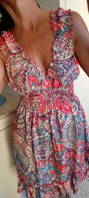 Robe imprimée Lovy rouge
