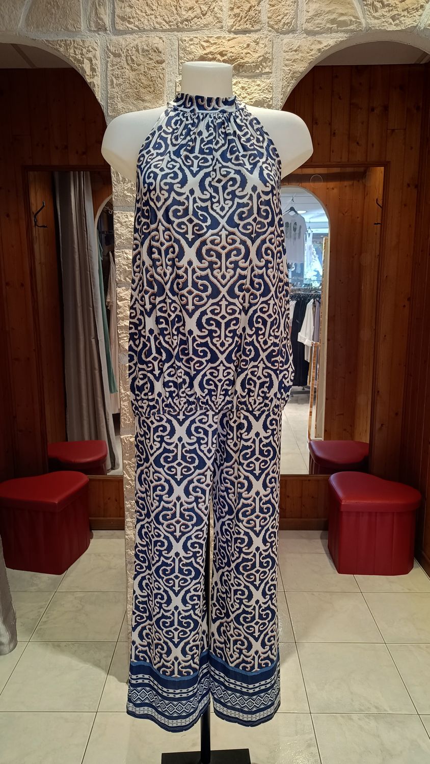 Ensemble Summer imprimé bleu marine 