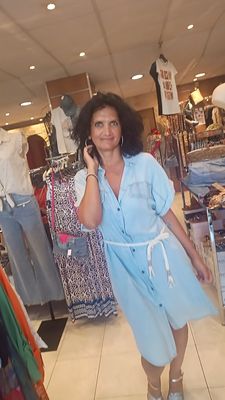 Robe chemisier jean bleu clair 