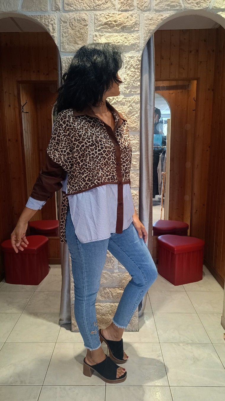 Chemise leo rayures