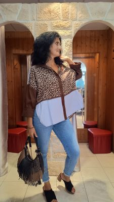 Chemise leo rayures