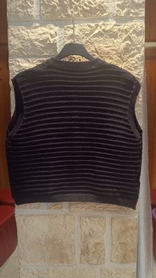 Gilet maille sans manches noir