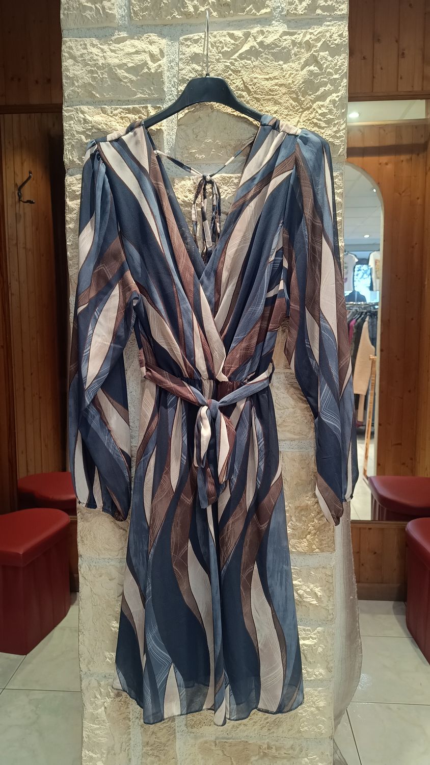 Robe Cache coeur imprimé bleu 