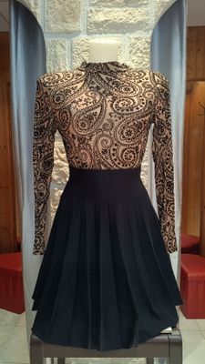 Body tulle imprimé camel