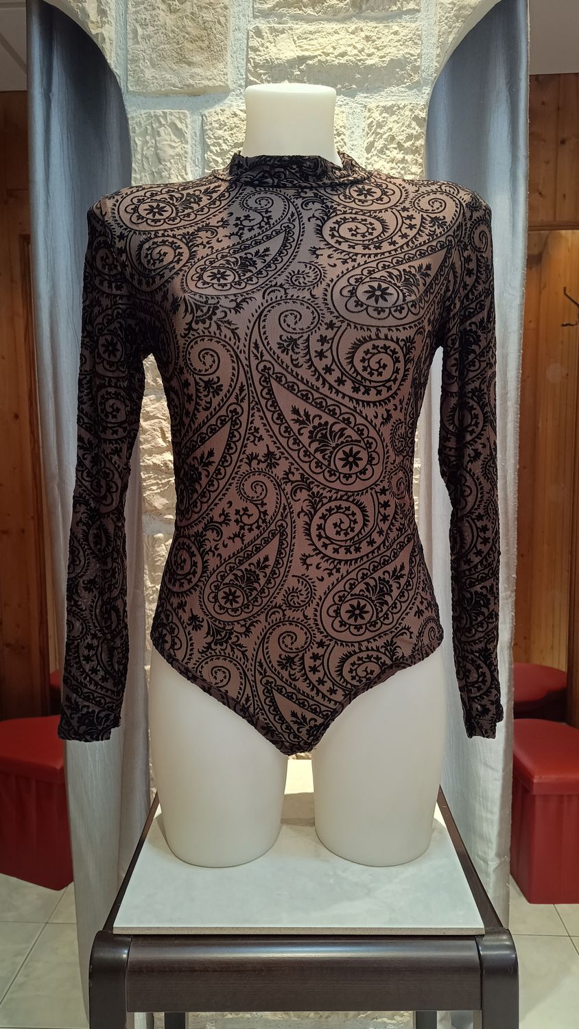 Body tulle imprimé chocolat 