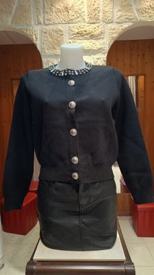 Gilet Céline strass noir