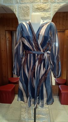 Robe Cache cœur imprimé bleu 