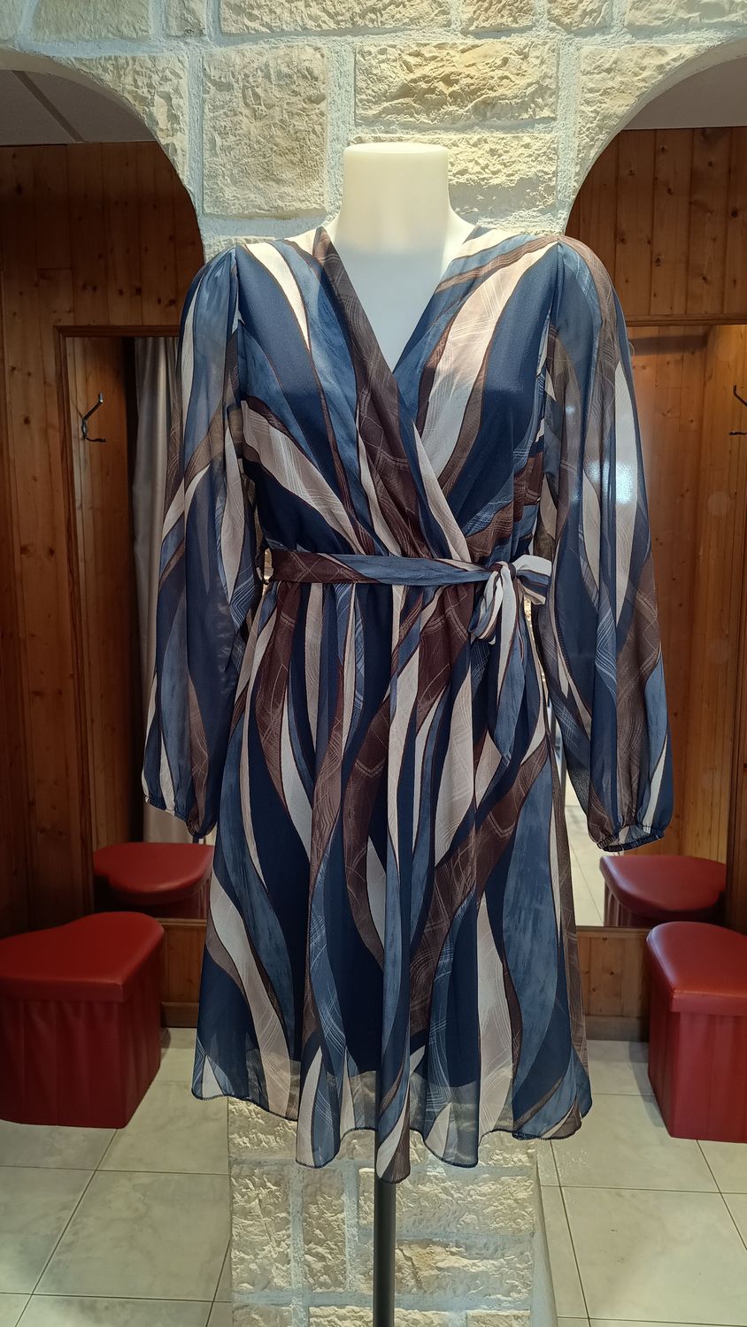 Robe Cache cœur imprimé bleu 