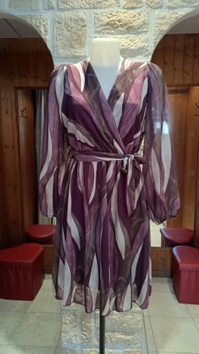 Robe Cache cœur imprimé bordeaux 