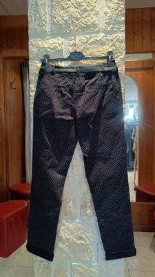 Pantalon Chino imprimé noir
