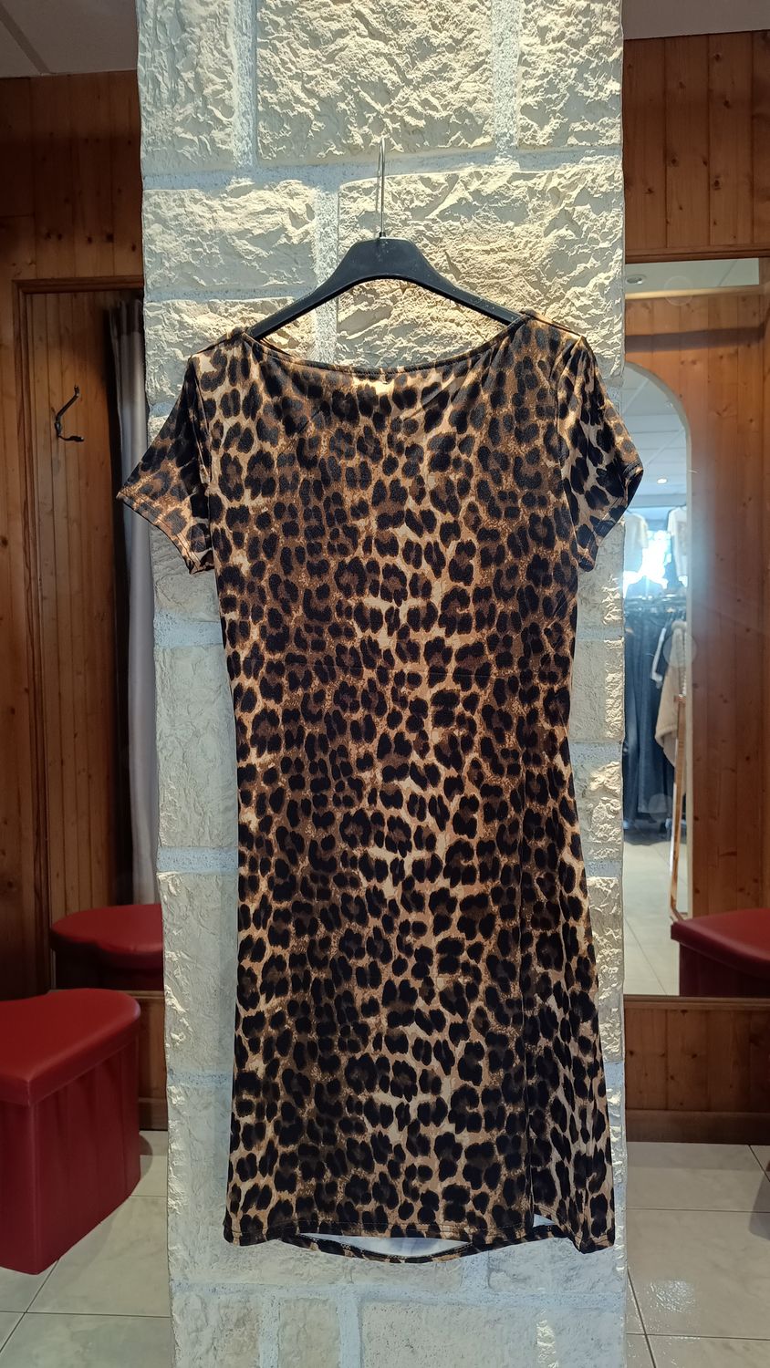Robe Léopard marron 