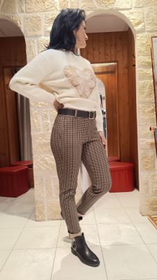 Pantalon losanges camel