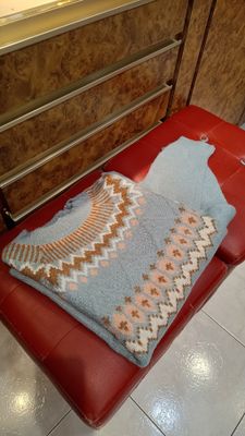 Pull Norvège vert eau  Pull Norvège vert eau