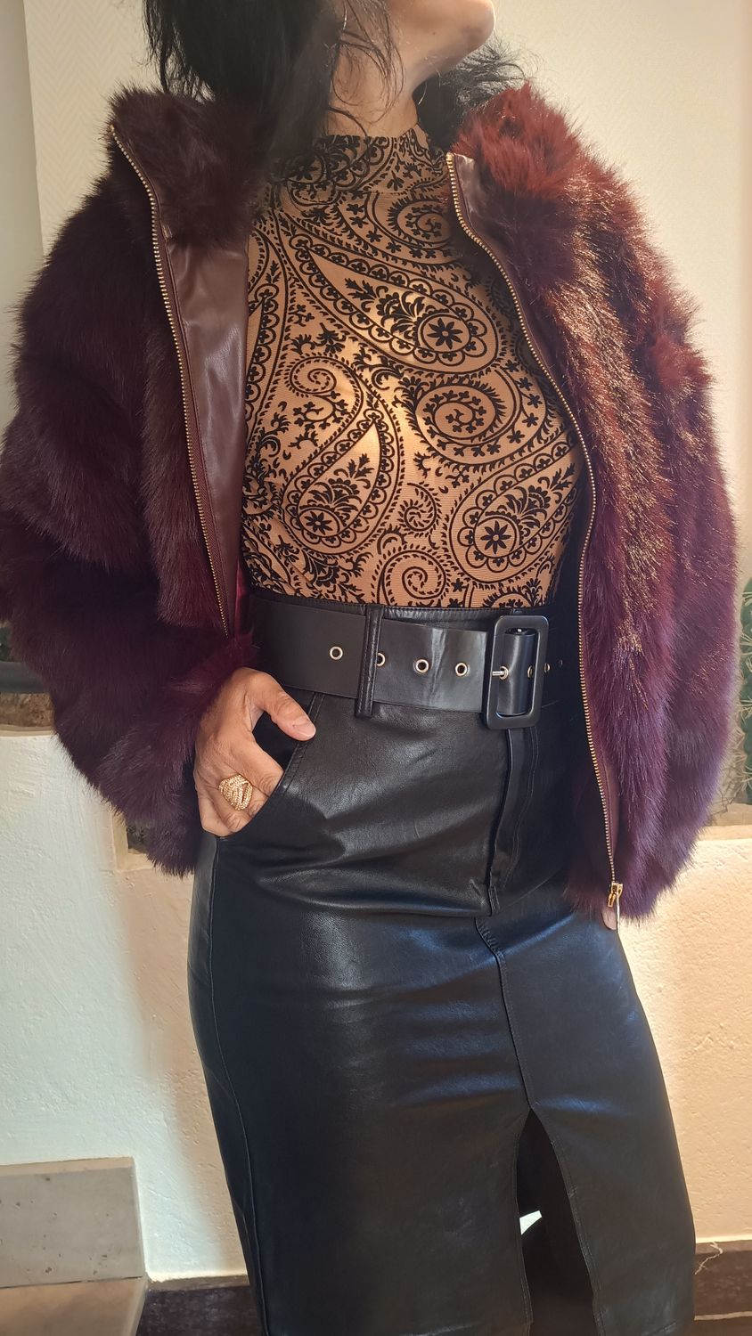 Jupe similicuir noir Jupe similicuir noir