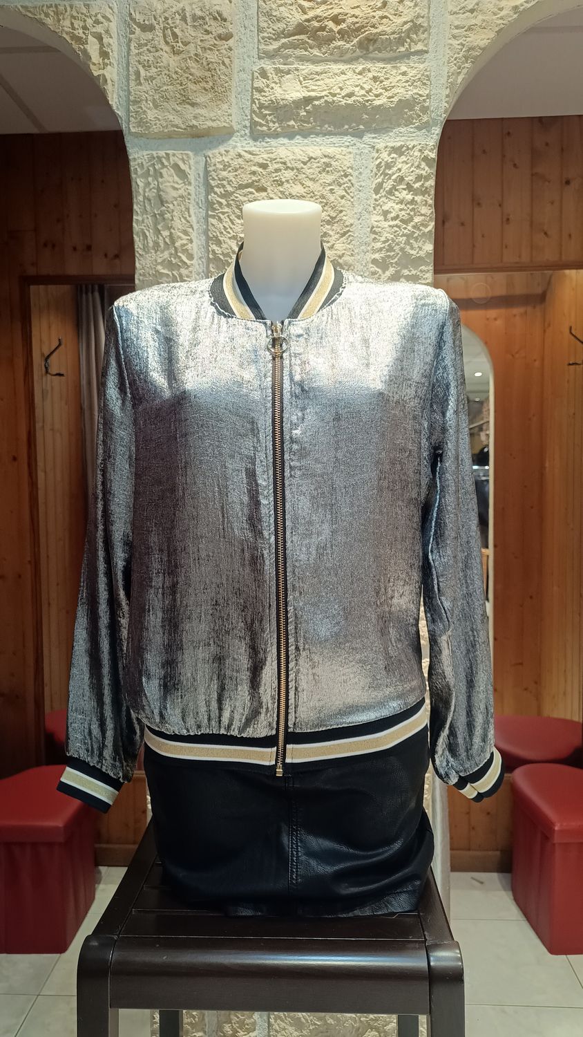 Veste bomber argenté 
