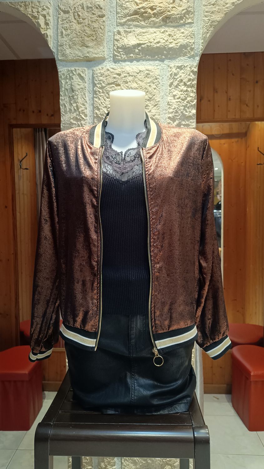 Veste bomber marron Veste bomber marron