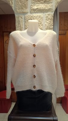 Cardigan maille beige Cardigan maille beige