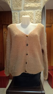 Cardigan maille camel Cardigan maille camel