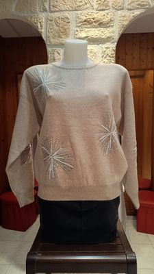 Pull Feux d' artifices camel