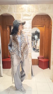 Veste réversible Léo gris clair