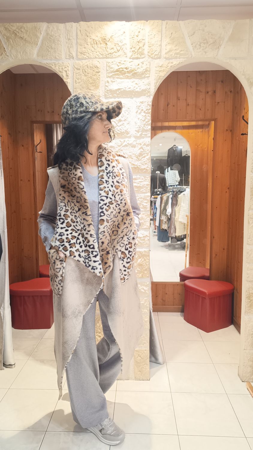 Veste réversible Léo gris clair