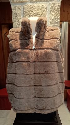 Veste fausse fourrure taupe grande taille 