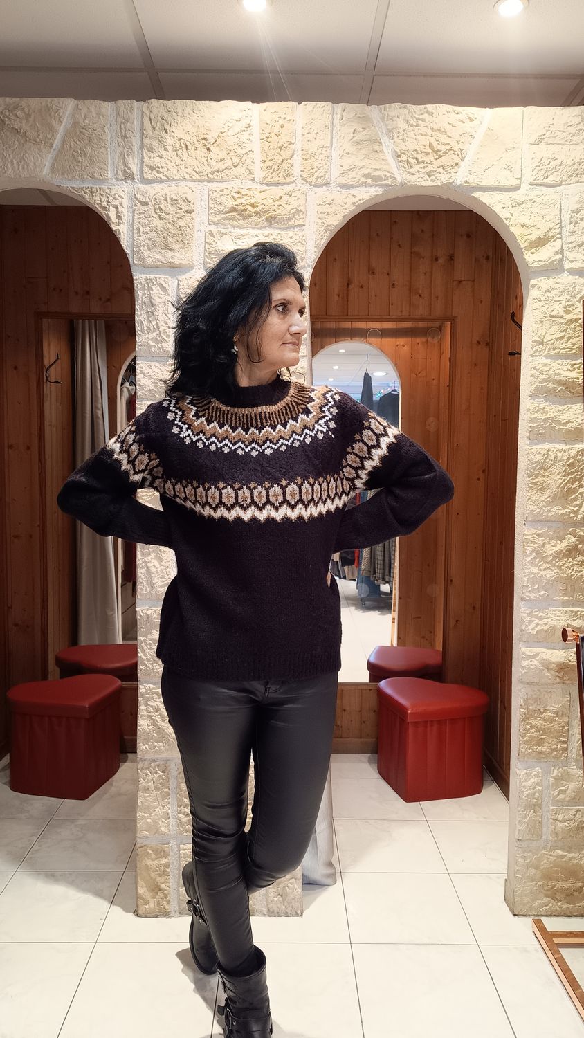Pull Norvège noir Pull Norvège noir