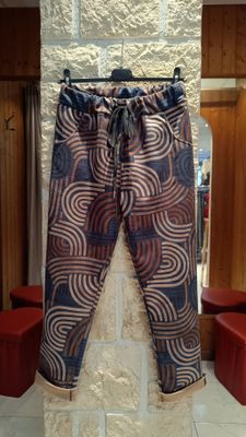 Pantalon suédine Geo multicolore 