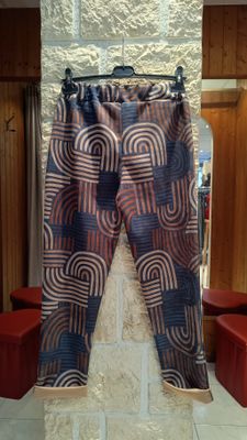 Pantalon suédine Geo multicolore