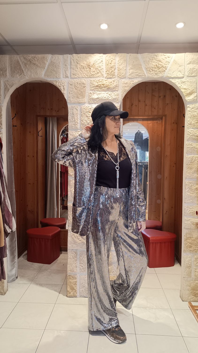 Pantalon disco argenté Pantalon disco argenté