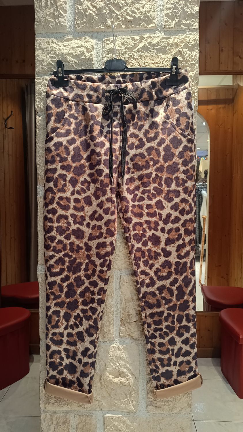 Pantalon suédine panthère Pantalon suédine panthère