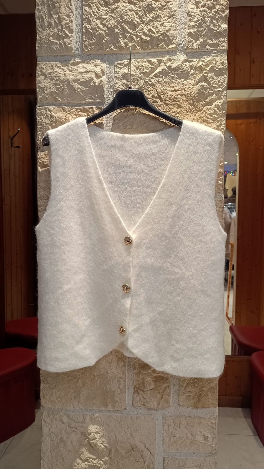 Gilet sans manches blanc 