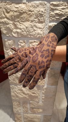 Gants femme imprimé animalier 
