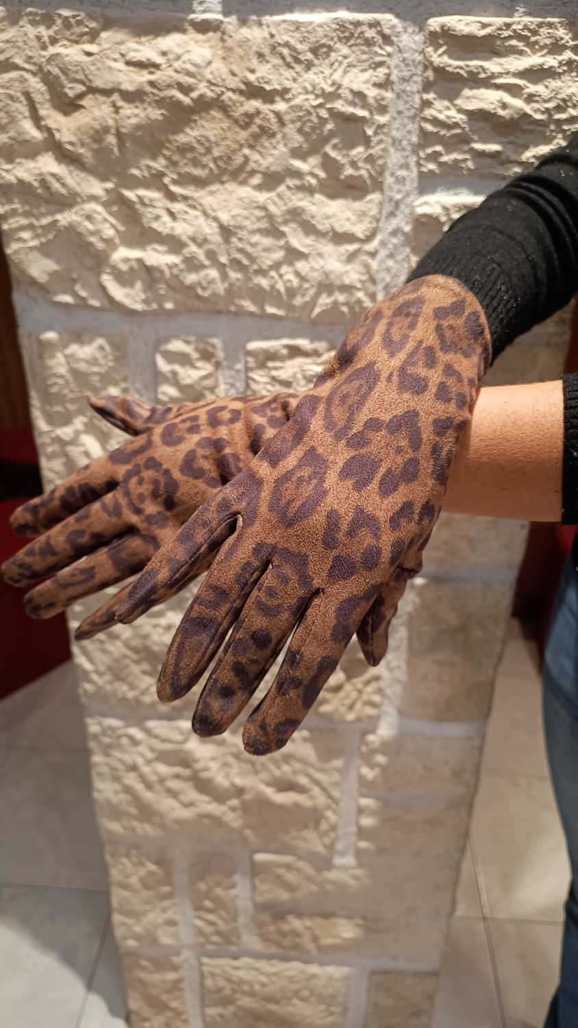 Gants femme imprimé animalier Gants femme imprimé animalier