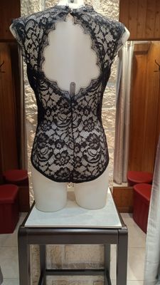 Body dentelle dos nu noir