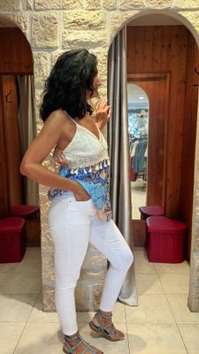 Jean blanc skinny