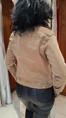 Veste jean marron