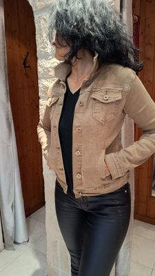 Veste jean marron 