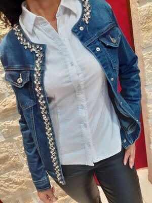 Veste jean Diamants bleu foncé Veste jean Diamants bleu foncé