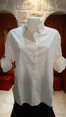 Chemise brodée blanche