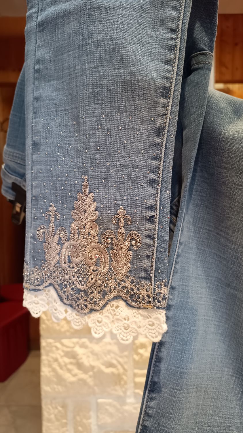 Jean Onado bas dentelle strass